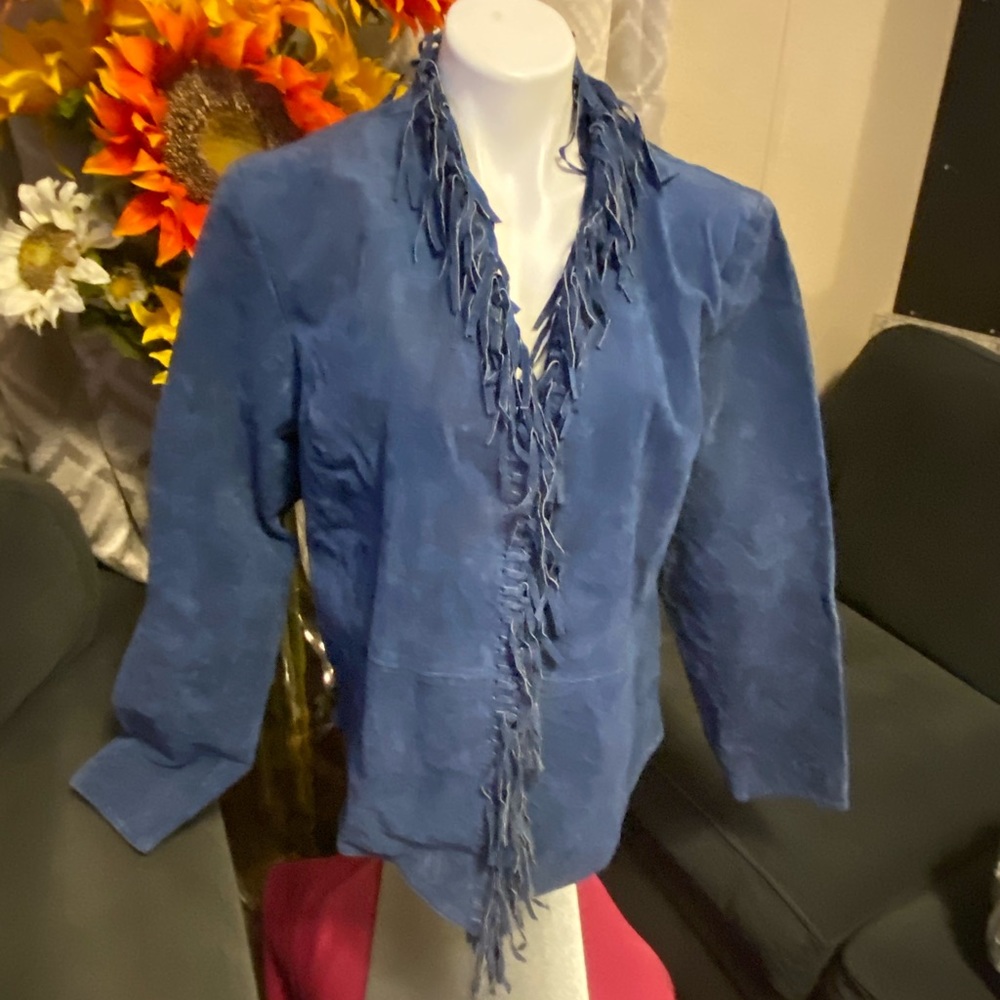 Dialogue Suede Fringe Jacket